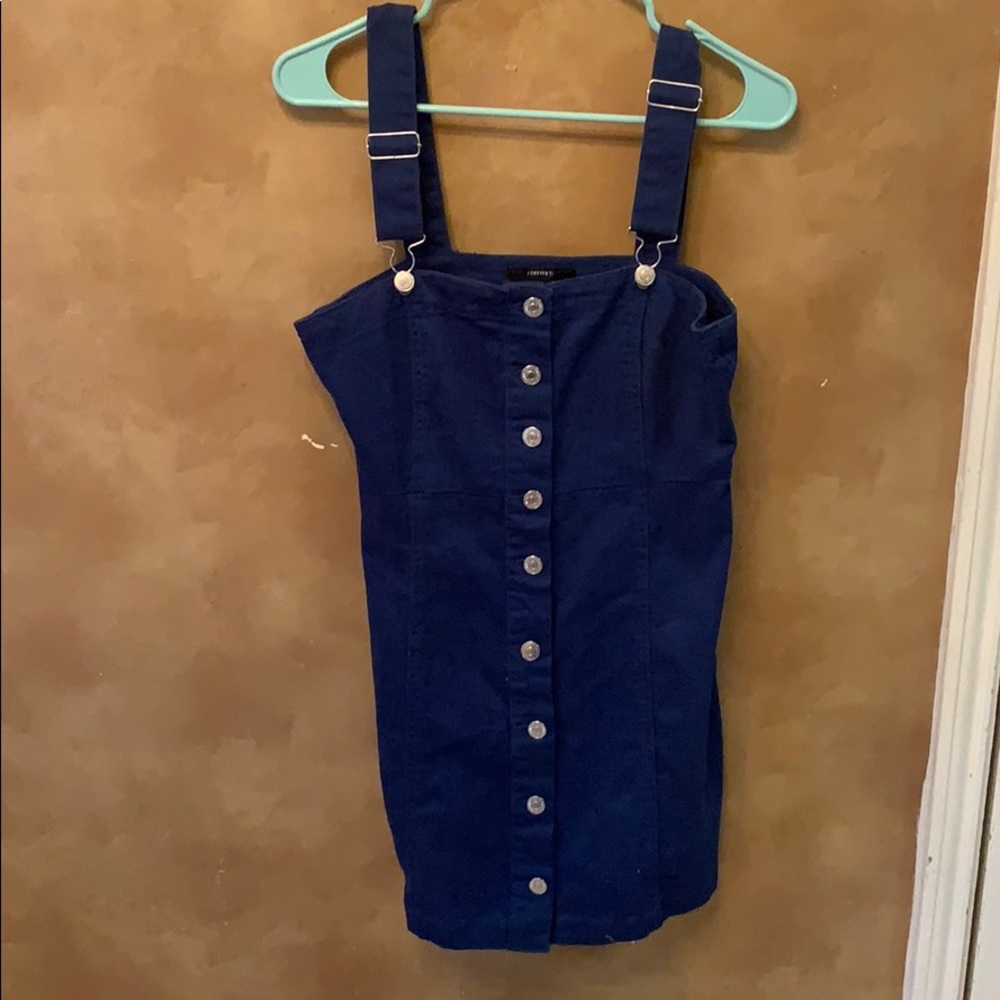 Denim overall dress